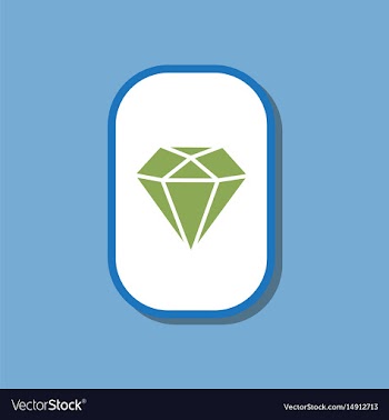 Paper sticker on stylish background diamond symbol vector image