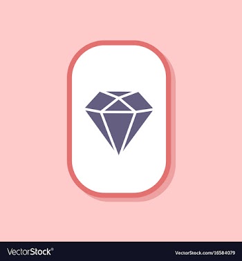 Paper sticker on stylish background diamond symbol vector image