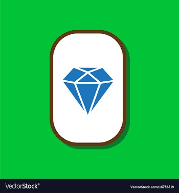 Paper sticker on stylish background diamond symbol vector image