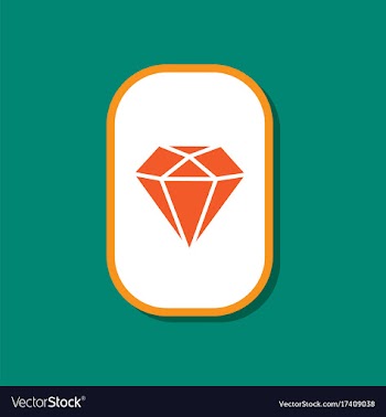 Paper sticker on stylish background diamond symbol vector image