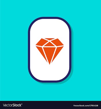 Paper sticker on stylish background diamond symbol vector image