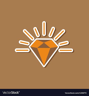 Paper sticker on stylish background diamond vector image