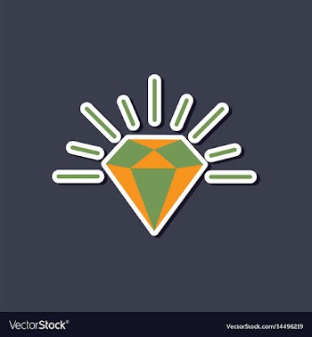 Paper sticker on stylish background diamond vector image