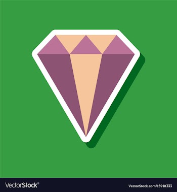 Paper sticker on stylish background diamond vector image