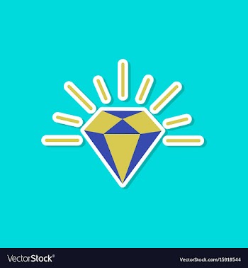 Paper sticker on stylish background diamond vector image