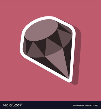 Paper sticker on stylish background diamond vector image