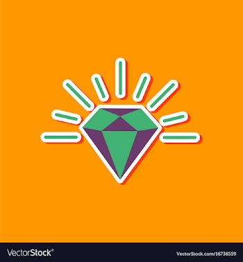 Paper sticker on stylish background diamond vector image