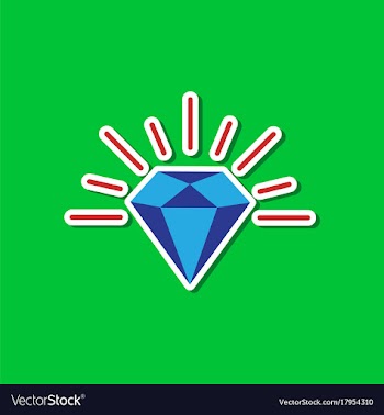 Paper sticker on stylish background diamond vector image
