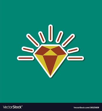 Paper sticker on stylish background diamond vector image