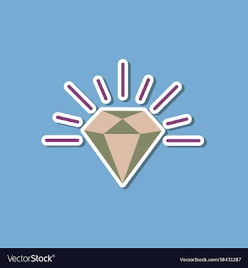 Paper sticker on stylish background diamond vector image