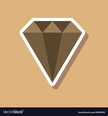 Paper sticker on stylish background diamond vector image