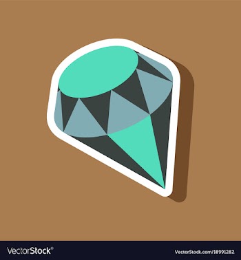 Paper sticker on stylish background diamond vector image