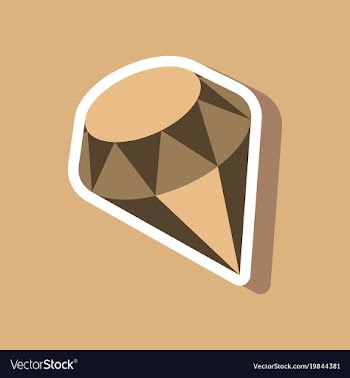 Paper sticker on stylish background diamond vector image