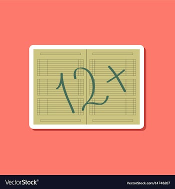 Paper sticker on stylish background diary mark vector image