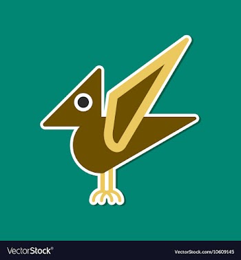 Paper sticker on stylish background dinosaur vector image