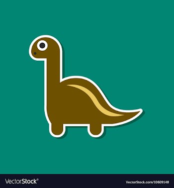 Paper sticker on stylish background dinosaur vector image