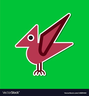 Paper sticker on stylish background dinosaur vector image