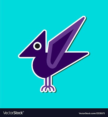 Paper sticker on stylish background dinosaur vector image