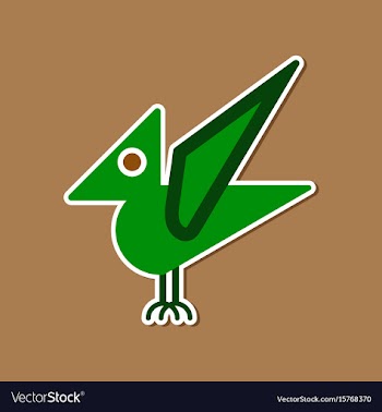 Paper sticker on stylish background dinosaur vector image