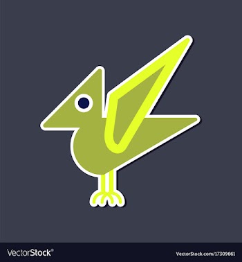 Paper sticker on stylish background dinosaur vector image