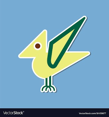 Paper sticker on stylish background dinosaur vector image