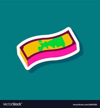Paper sticker on stylish background dirty money vector image