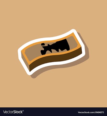 Paper sticker on stylish background dirty money vector image