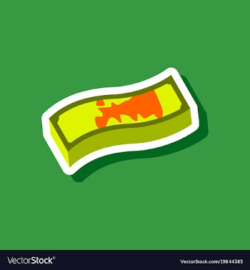 Paper sticker on stylish background dirty money vector image