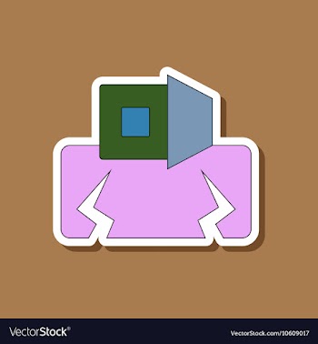 Paper sticker on stylish background disaster vector image