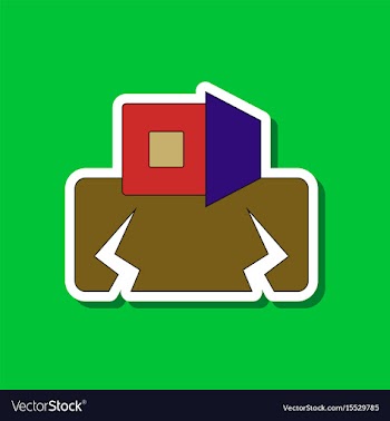 Paper sticker on stylish background disaster vector image
