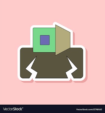 Paper sticker on stylish background disaster vector image