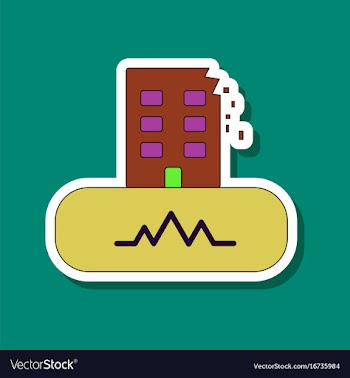 Paper sticker on stylish background disaster vector image