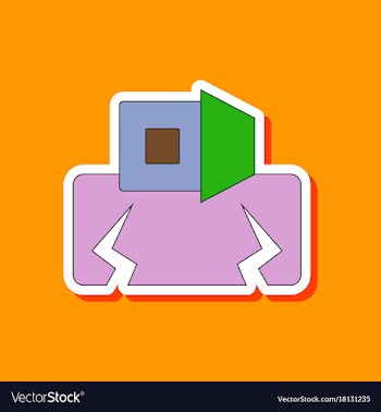Paper sticker on stylish background disaster vector image