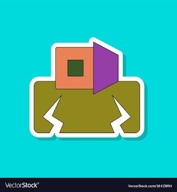 Paper sticker on stylish background disaster vector image
