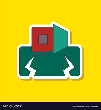 Paper sticker on stylish background disaster vector image