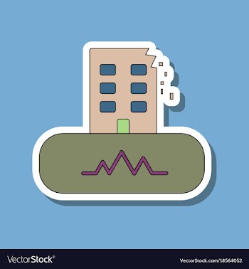 Paper sticker on stylish background disaster vector image