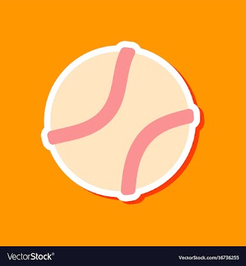 Paper sticker on stylish background dog toy ball vector image