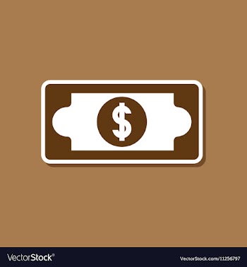 Paper sticker on stylish background dollar money vector image