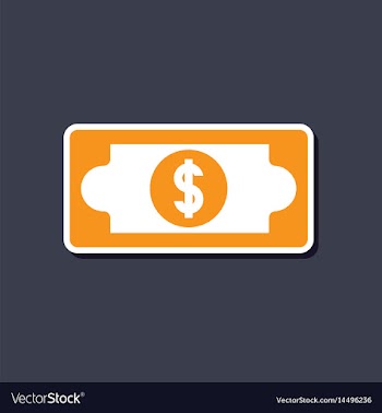 Paper sticker on stylish background dollar money vector image