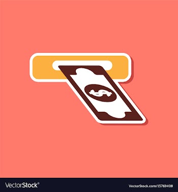 Paper sticker on stylish background dollar money vector image