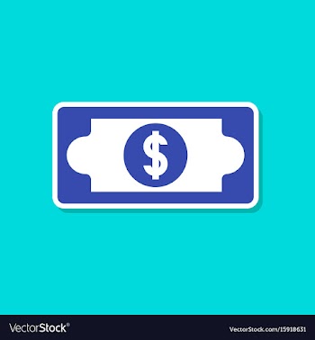 Paper sticker on stylish background dollar money vector image