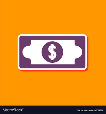 Paper sticker on stylish background dollar money vector image