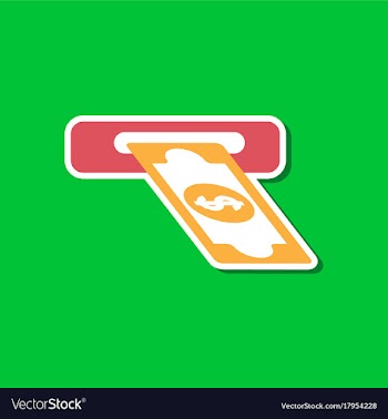 Paper sticker on stylish background dollar money vector image