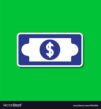 Paper sticker on stylish background dollar money vector image
