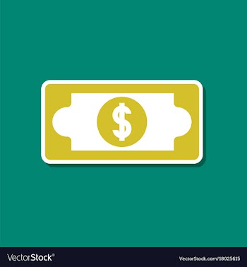 Paper sticker on stylish background dollar money vector image