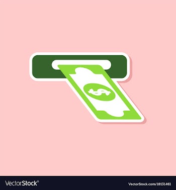 Paper sticker on stylish background dollar money vector image
