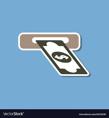 Paper sticker on stylish background dollar money vector image