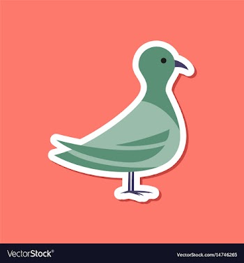 Paper sticker on stylish background dove vector image