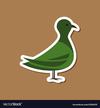 Paper sticker on stylish background dove vector image