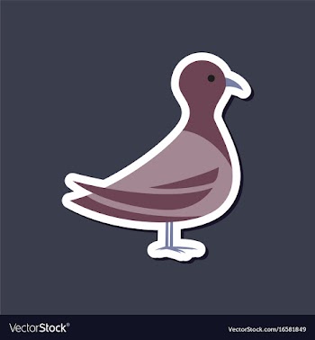 Paper sticker on stylish background dove vector image